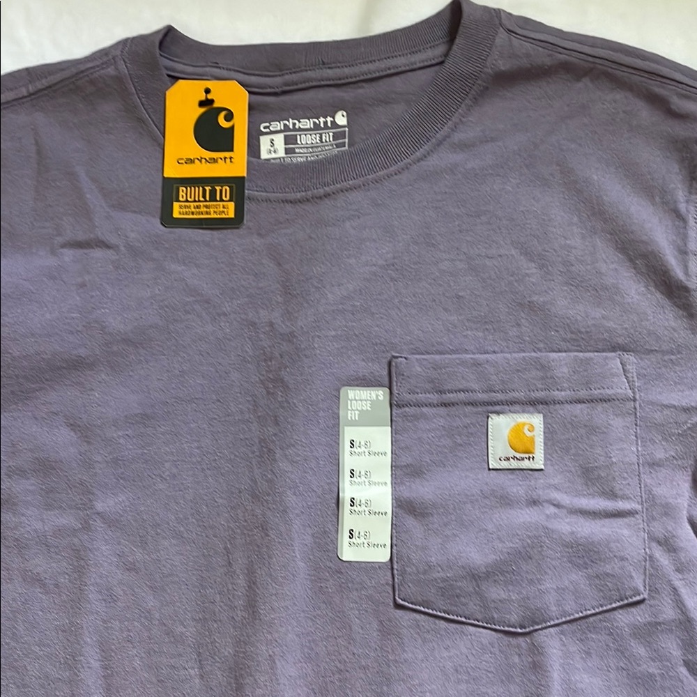 Carhartt women’s Short Sleeve Tee in Lavender - Picture 11 of 11
